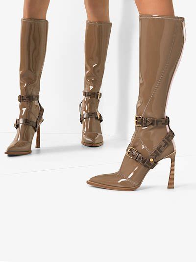 fendi knee high boots|fendi knee high patent boots.